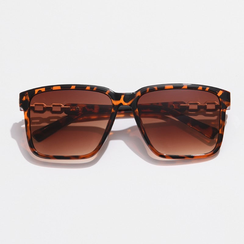 Óculos de sol estilo quadrado lente gradiente anti-uv400