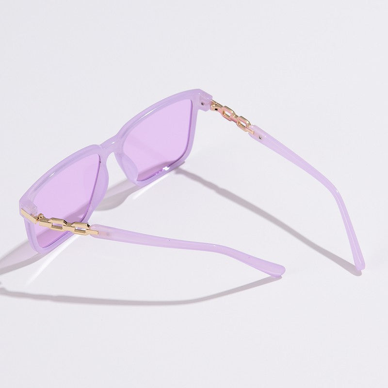 Óculos de sol estilo quadrado lente gradiente anti-uv400