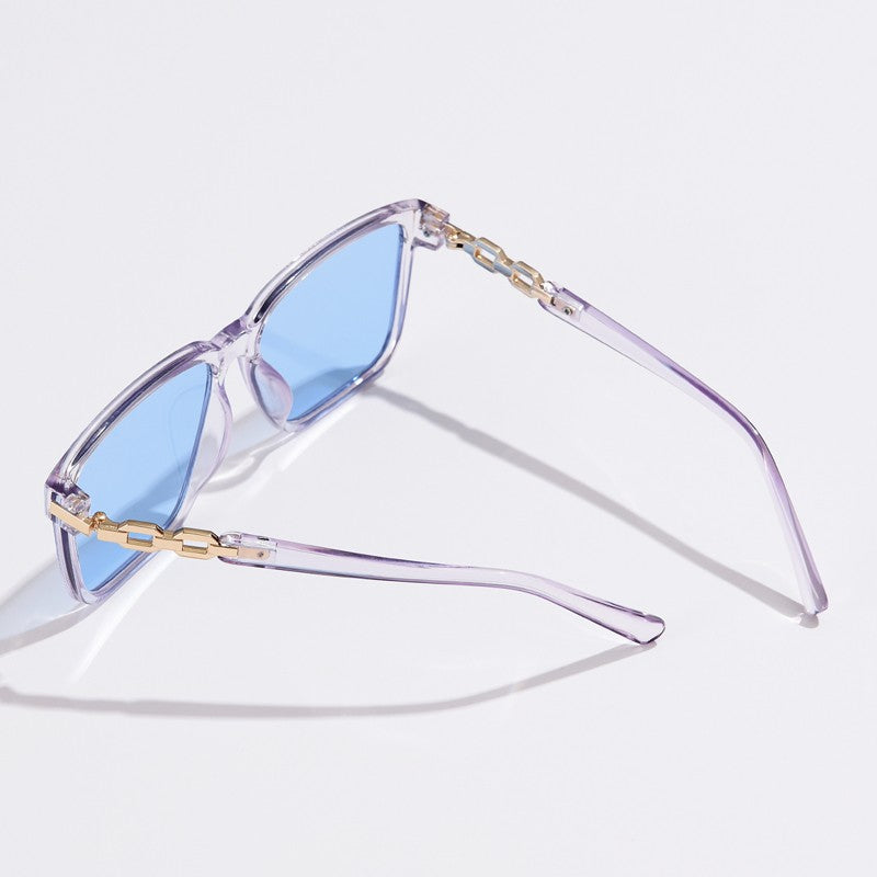 Óculos de sol estilo quadrado lente gradiente anti-uv400