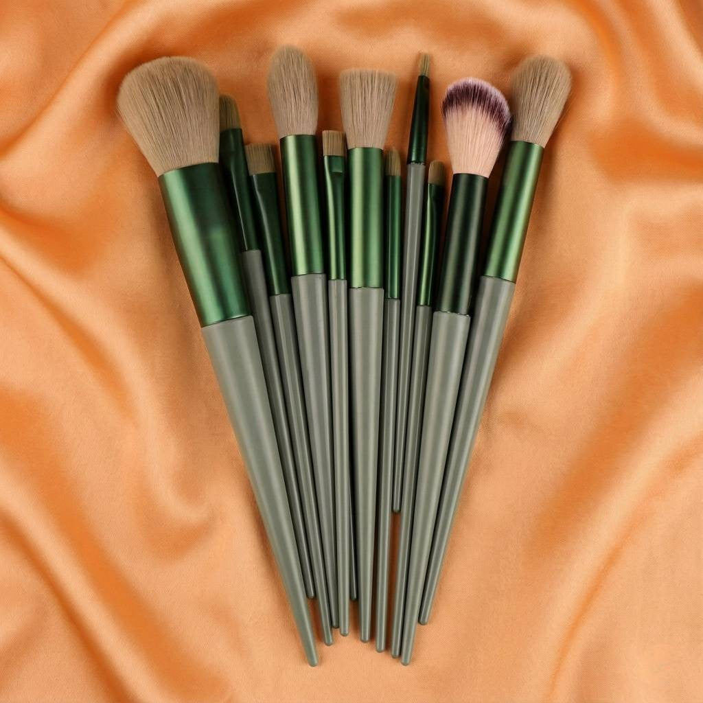 Kit Completo 13 Pincéis de Maquiagem – Pele Perfeita e Olhos Definidos