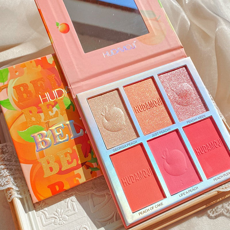 Paleta 6 em 1: Blush, Iluminador e Sombra com Glitter