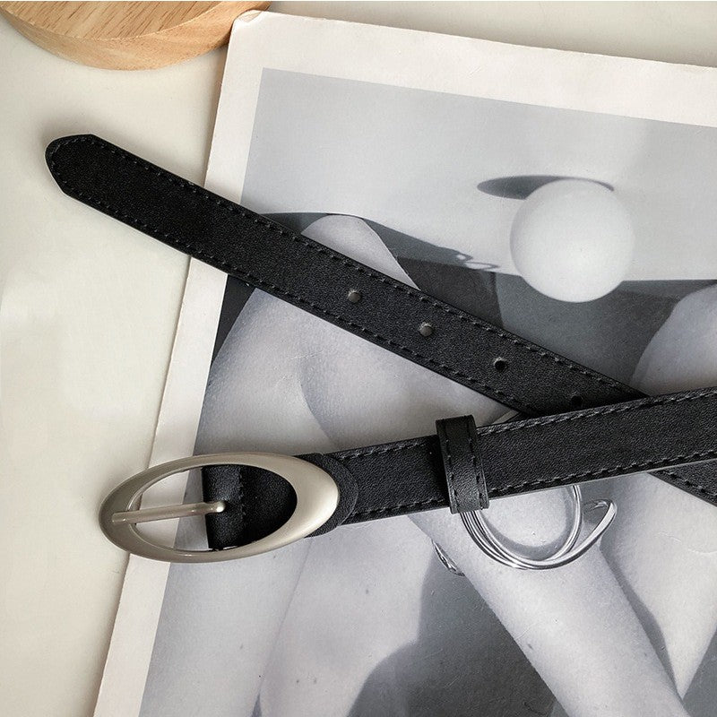 Cinto vintage feminino fivela de metal nova tendencia