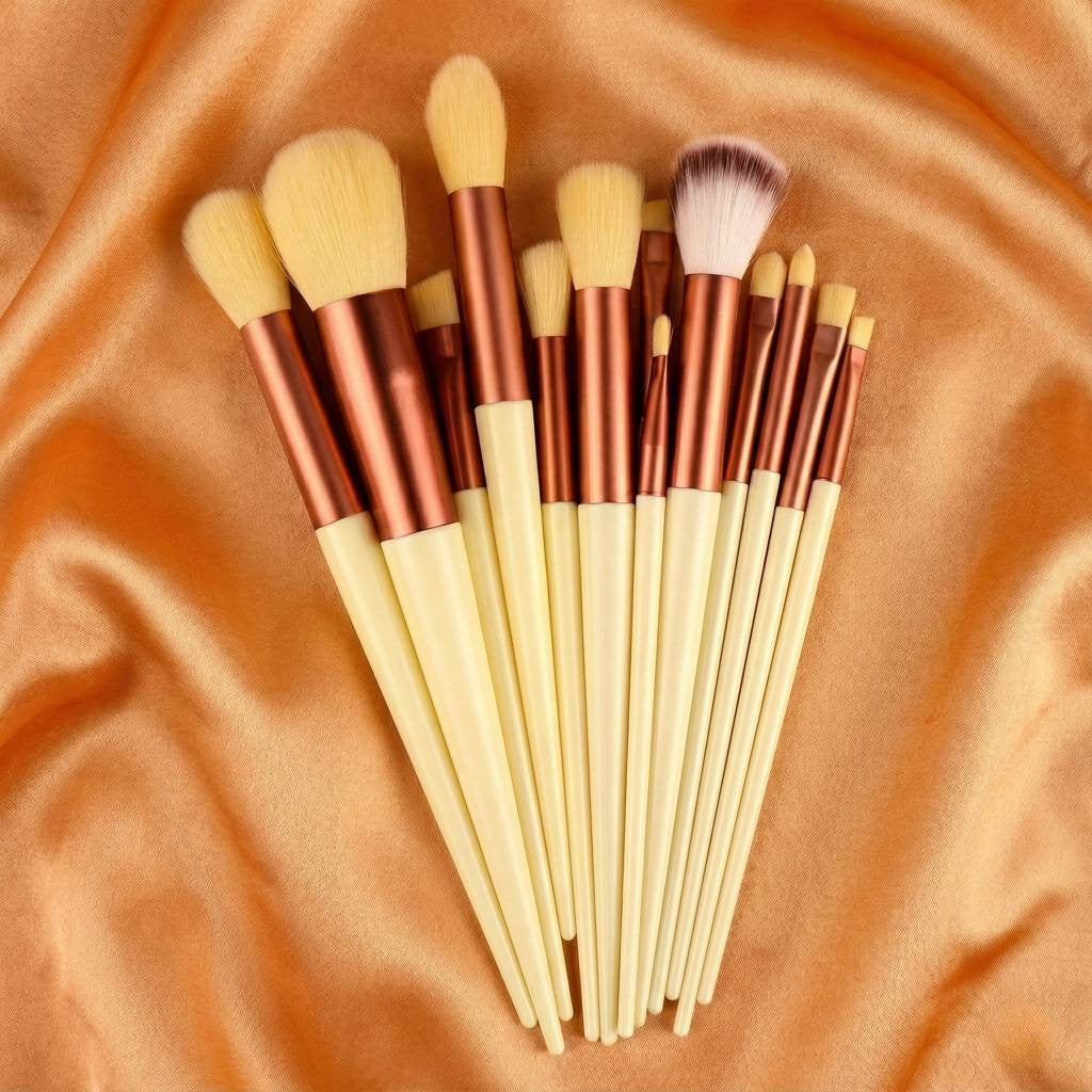 Kit Completo 13 Pincéis de Maquiagem – Pele Perfeita e Olhos Definidos