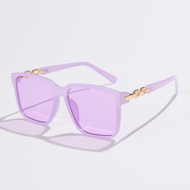 Óculos de sol estilo quadrado lente gradiente anti-uv400