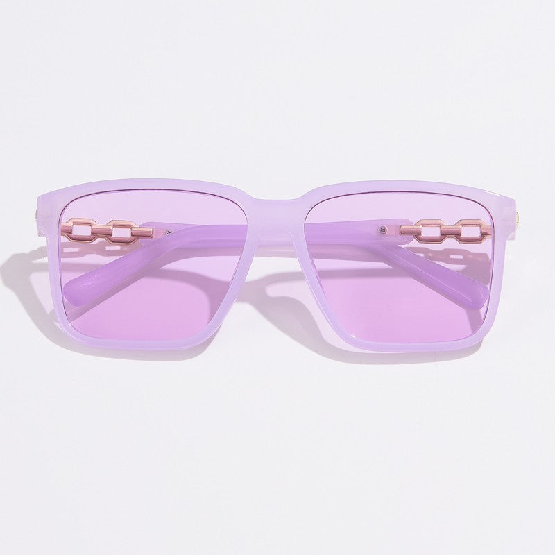 Óculos de sol estilo quadrado lente gradiente anti-uv400