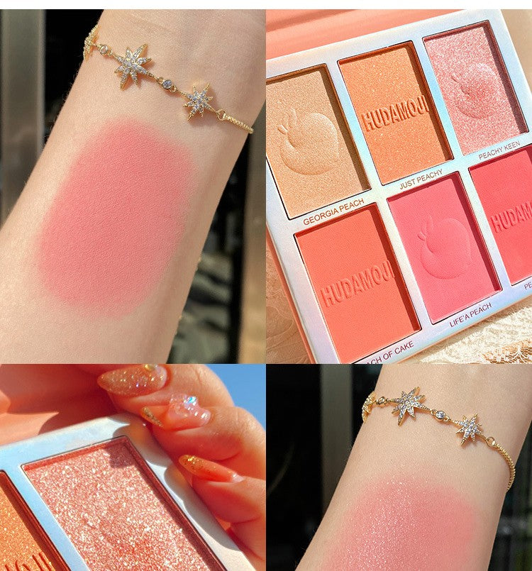 Paleta 6 em 1: Blush, Iluminador e Sombra com Glitter