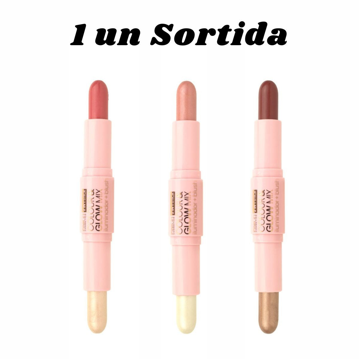 Iluminador e Blush Stick Glow Mix - Rosa 21