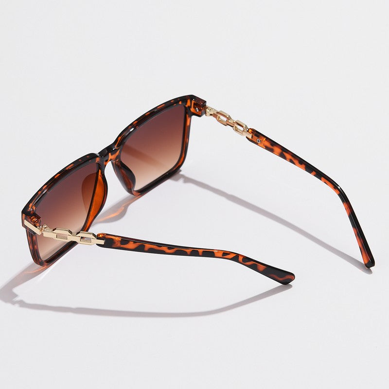 Óculos de sol estilo quadrado lente gradiente anti-uv400