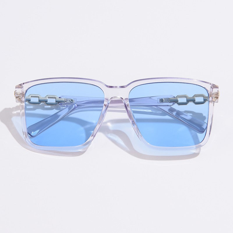 Óculos de sol estilo quadrado lente gradiente anti-uv400