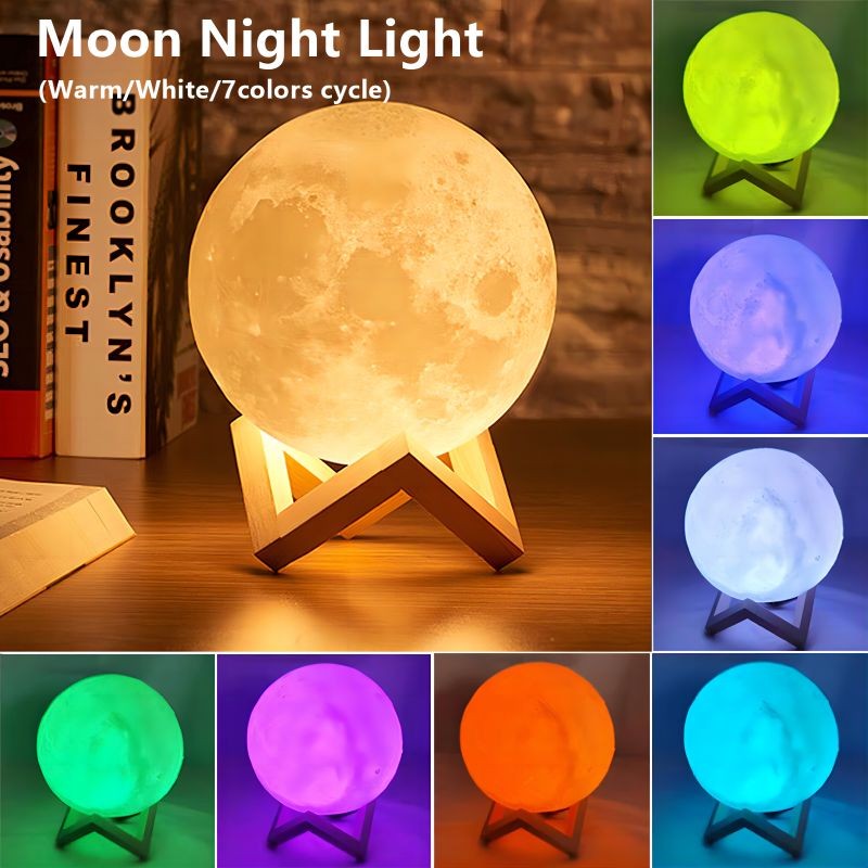 Luminária Lua LED – Iluminação Mágica e Relaxante