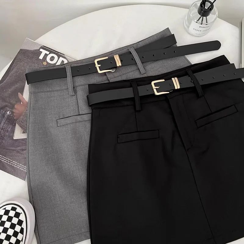 Saia Modeladora Feminina Cinza – Cintura Alta, Nova Tendência