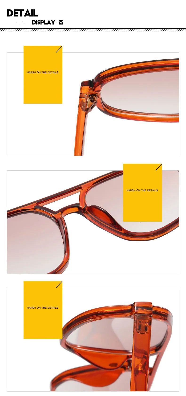 Novo óculos de sol feminino marca luxo designer uv400