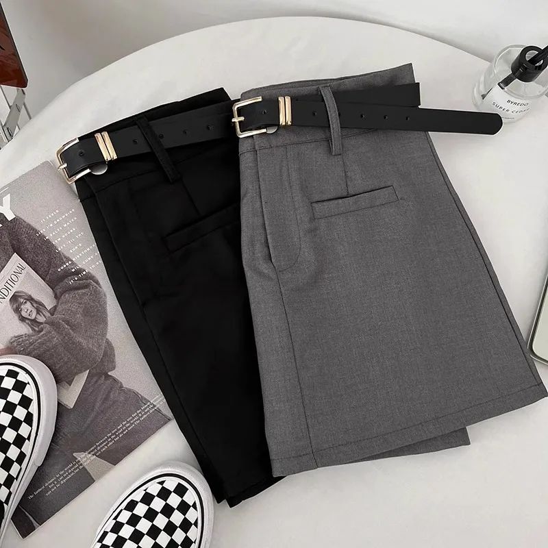 Saia Modeladora Feminina Cinza – Cintura Alta, Nova Tendência