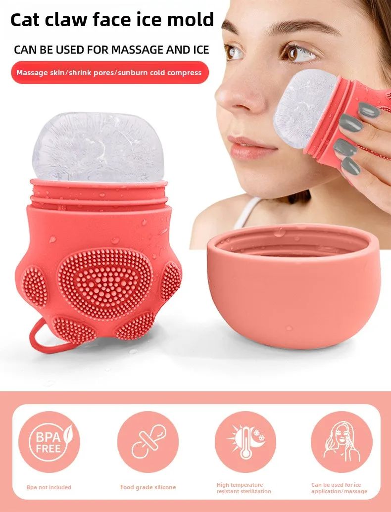 Rolo facial gelo de silicone Texturizado