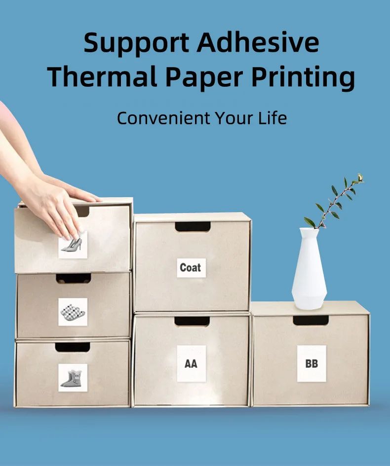 Mini Impressora Térmica Portátil, Sem Fiol, Bluetooth, Inkl