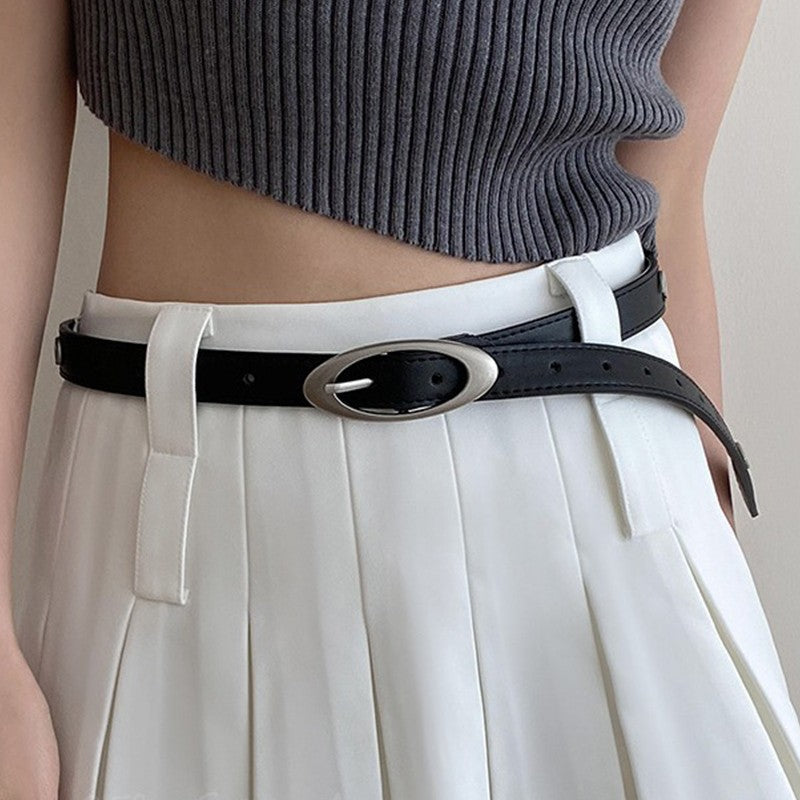 Cinto vintage feminino fivela de metal nova tendencia