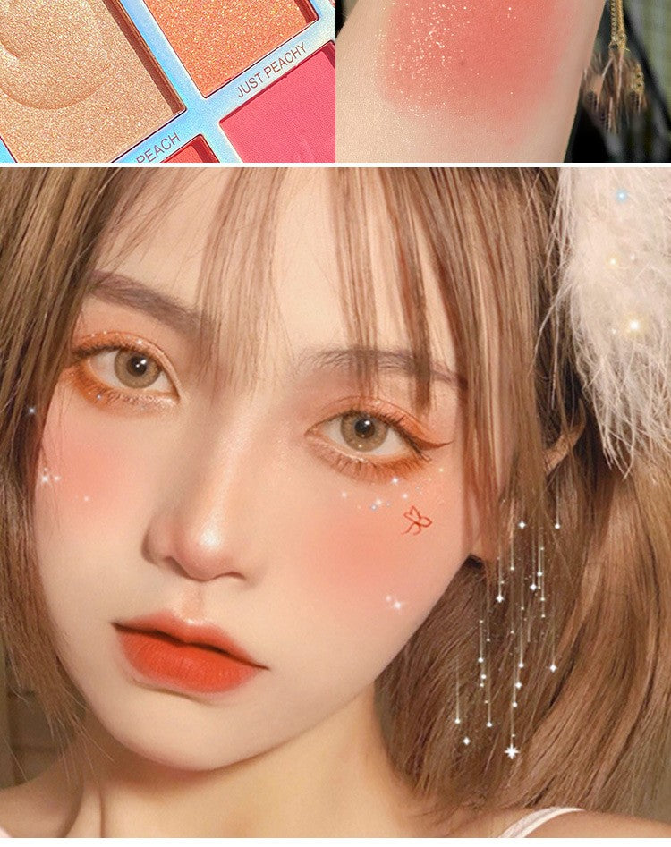 Paleta 6 em 1: Blush, Iluminador e Sombra com Glitter