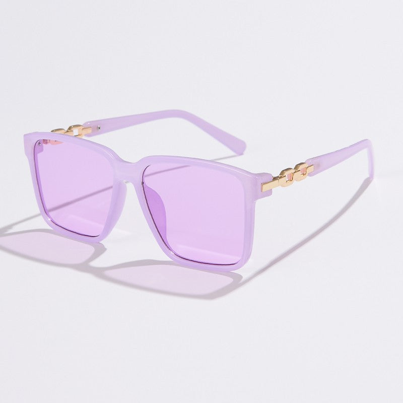 Óculos de sol estilo quadrado lente gradiente anti-uv400