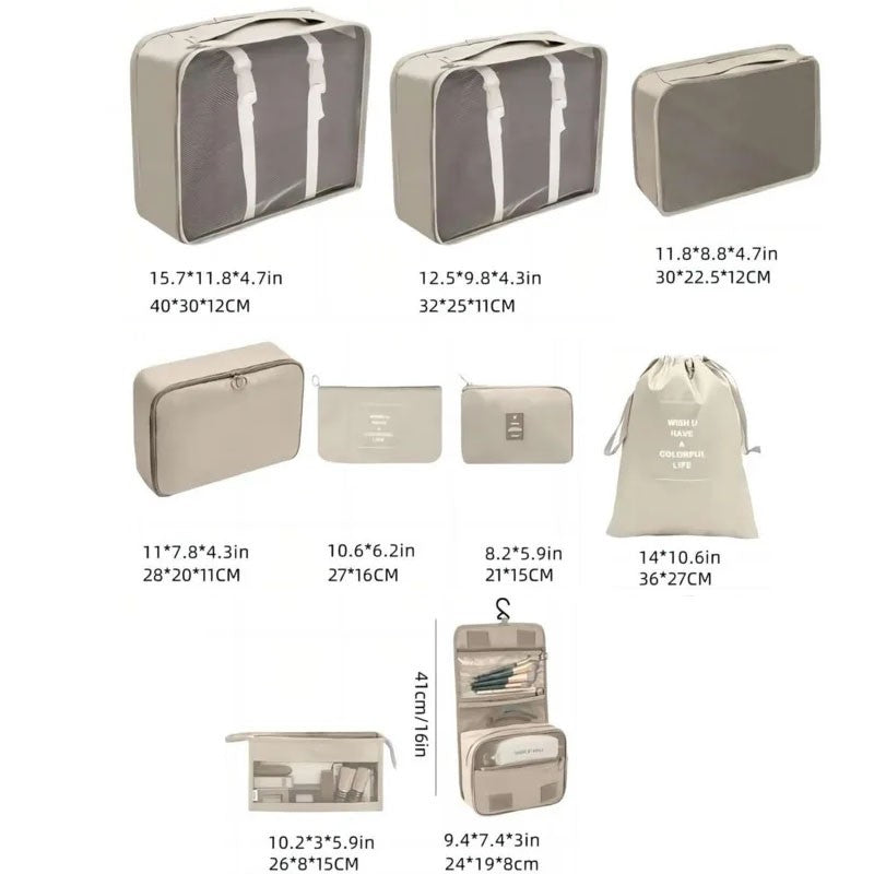 Conjunto de sacos de viagem, 7/8/9 peças