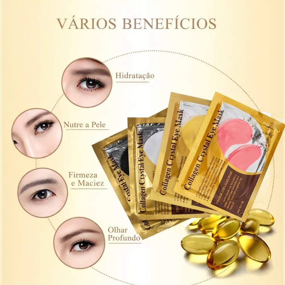 Máscara Gold Collagen – Adeus Olheiras em Minutos