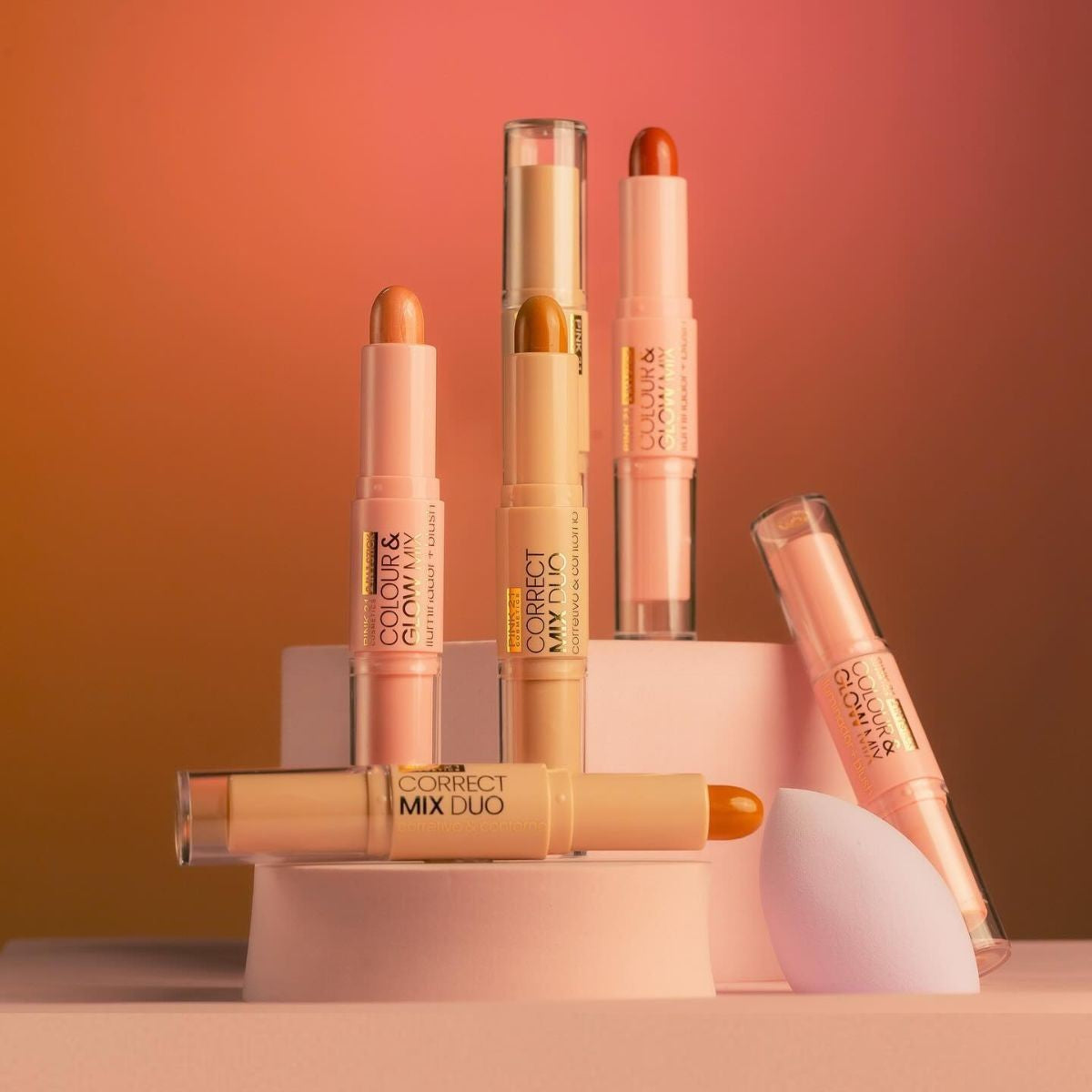 Iluminador e Blush Stick Glow Mix - Rosa 21